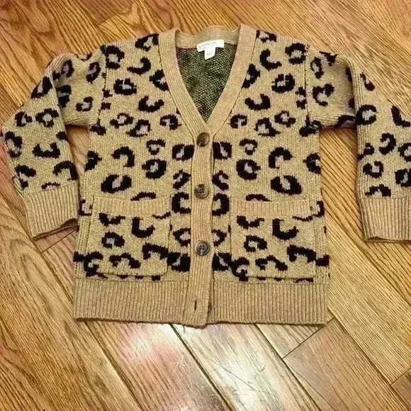 Crewcuts Animal Grandpa Cardigan in Leopard - Picture 1 of 3